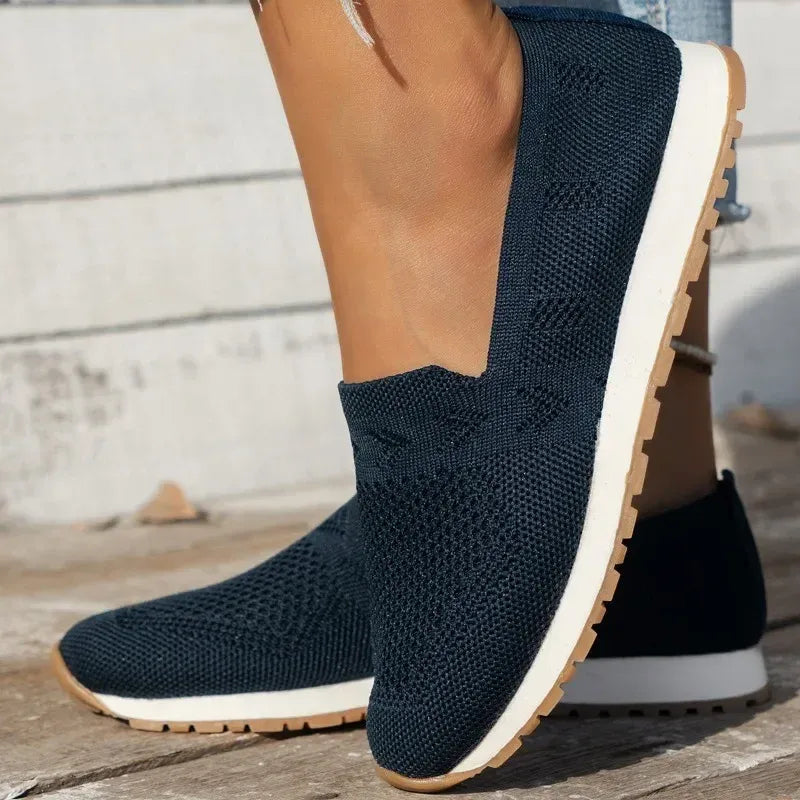 Textured Knit Slip-Ons