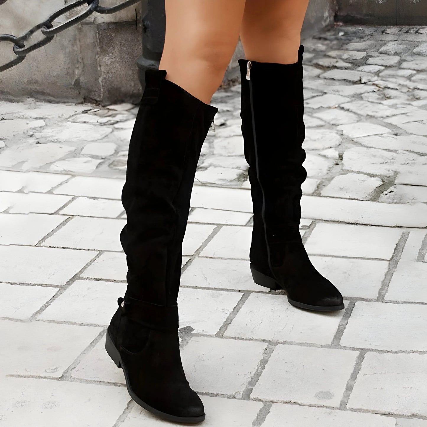 Fall Knee-High Suede Boots