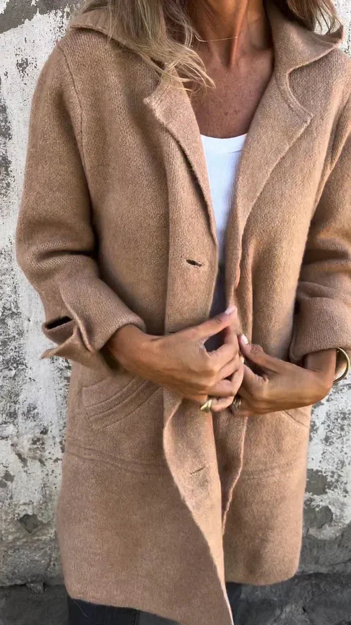 Button Front Long Coat
