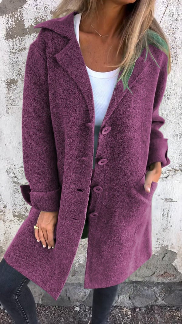 Button Front Long Coat