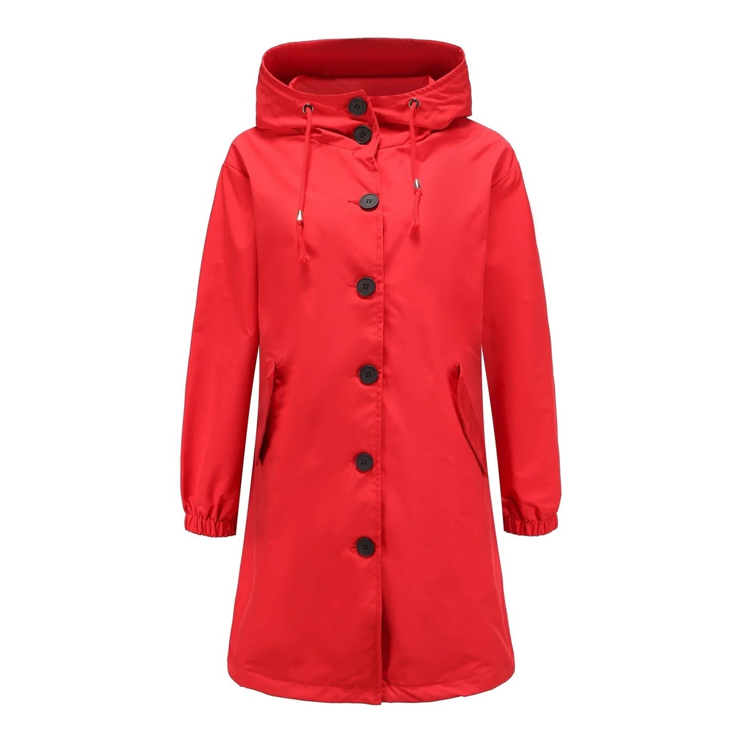 Fall Hooded Single-Breasted Coat