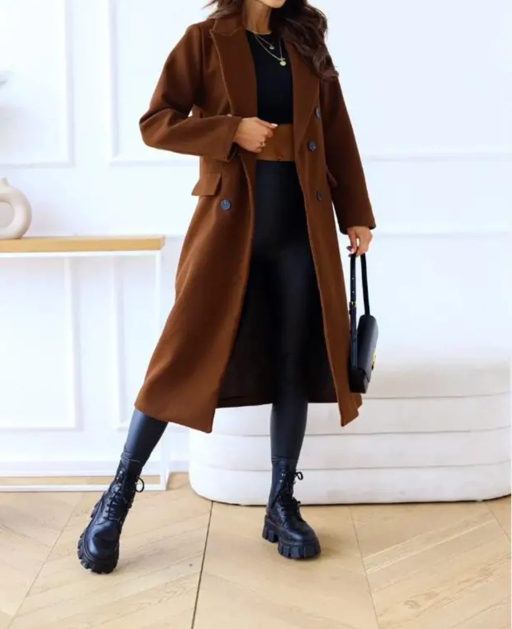 Double-Breasted Long Coat