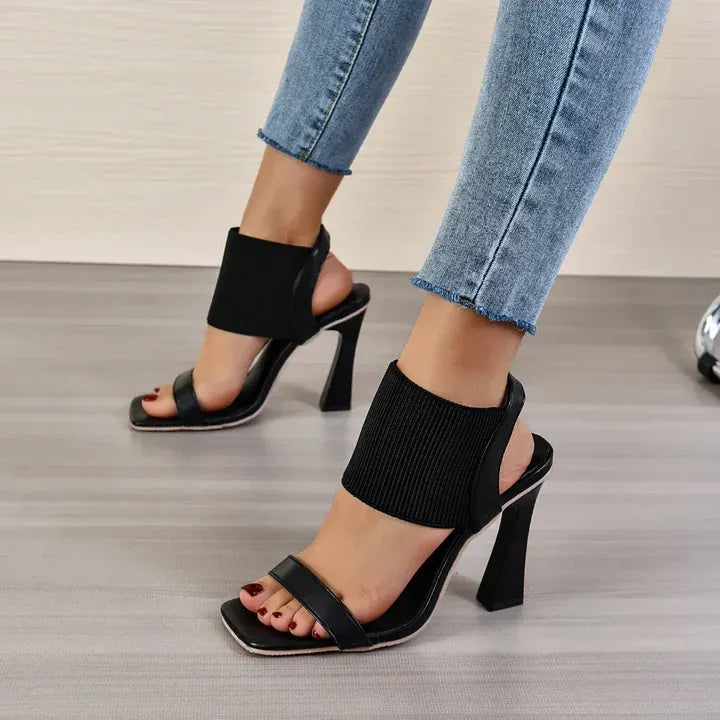 Block Strap Heels