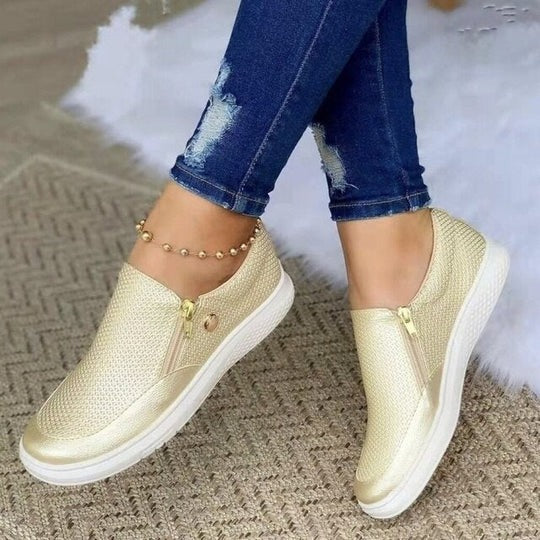 Zip-Side Slip-On Sneakers
