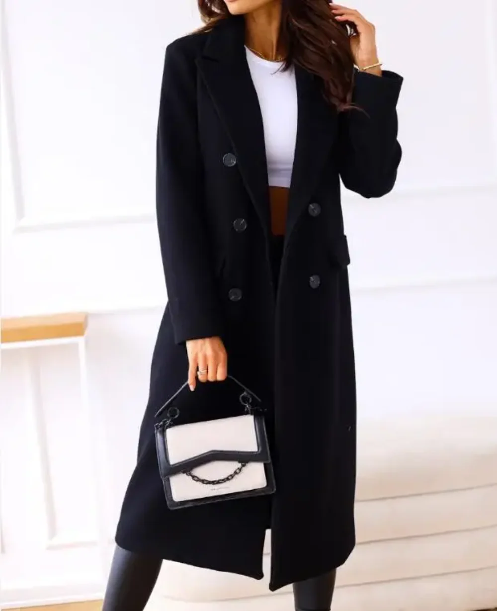 Double-Breasted Long Coat