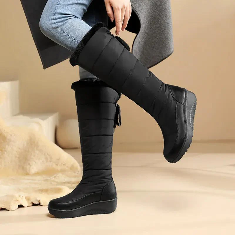 Fall Quilted Knee-High Boots