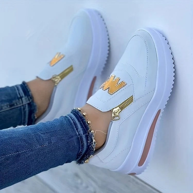 Gold Accent Slip-On Sneakers