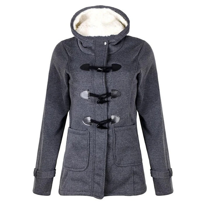 Toggle Front Hooded Coat