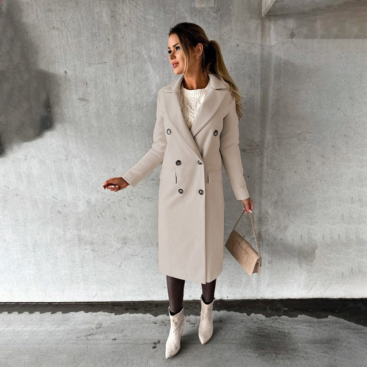 Classic Lapel Buttoned Overcoat