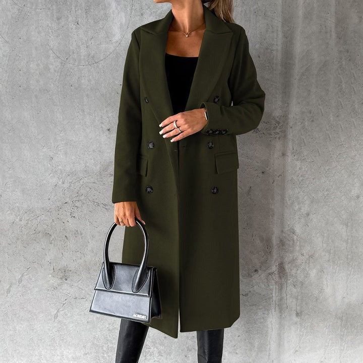 Classic Lapel Buttoned Overcoat