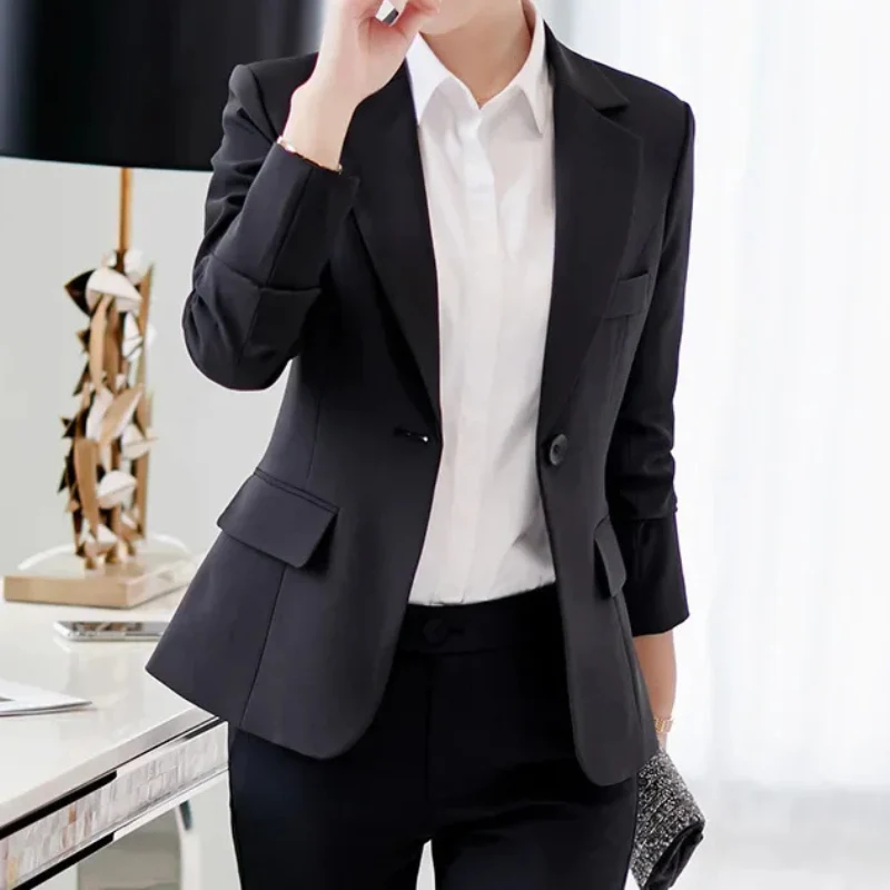 Tailored One-Button Blazer