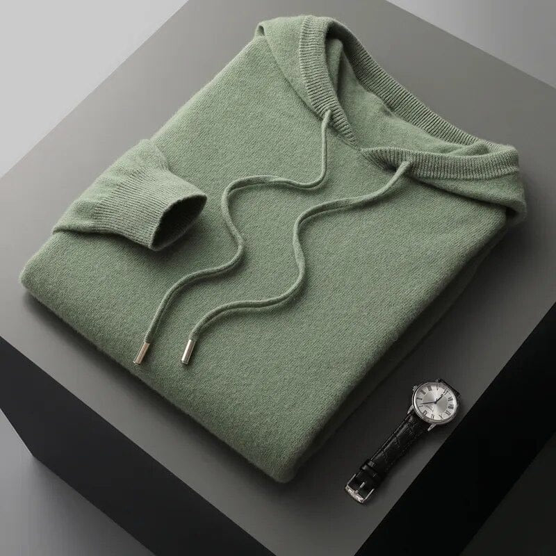 Drawstring Knit Hoodie