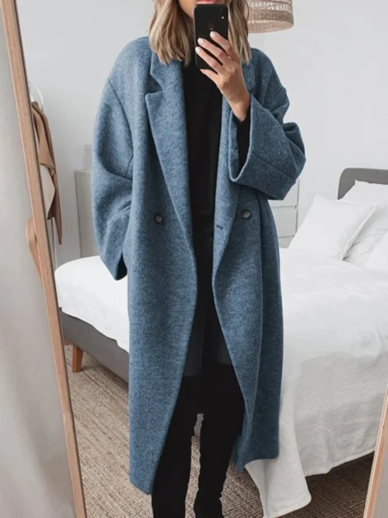 Double-Breasted Oversized Coat