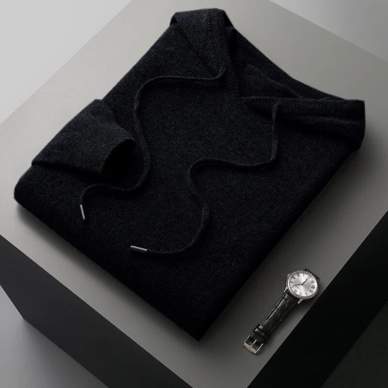 Drawstring Knit Hoodie