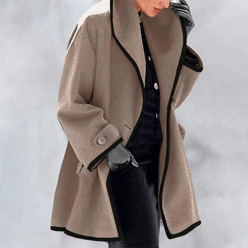Fall Contrast Trim Coat