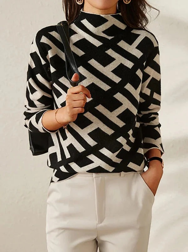 Fall Geometric Pattern Sweater