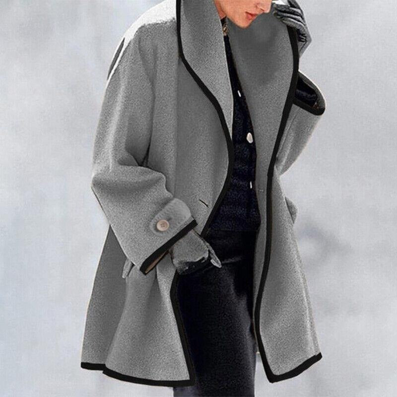Fall Contrast Trim Coat
