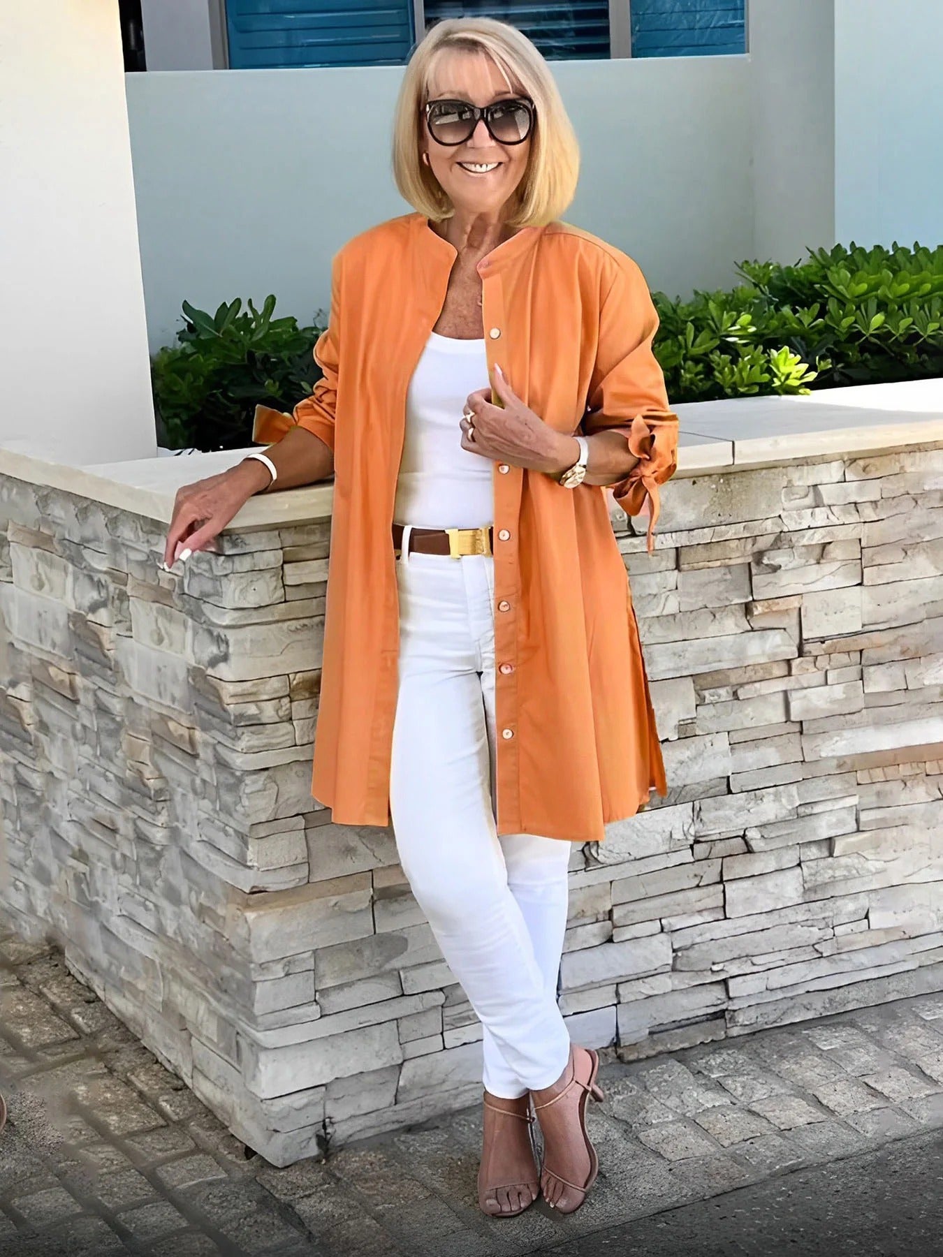 Button-Up Swing Tunic