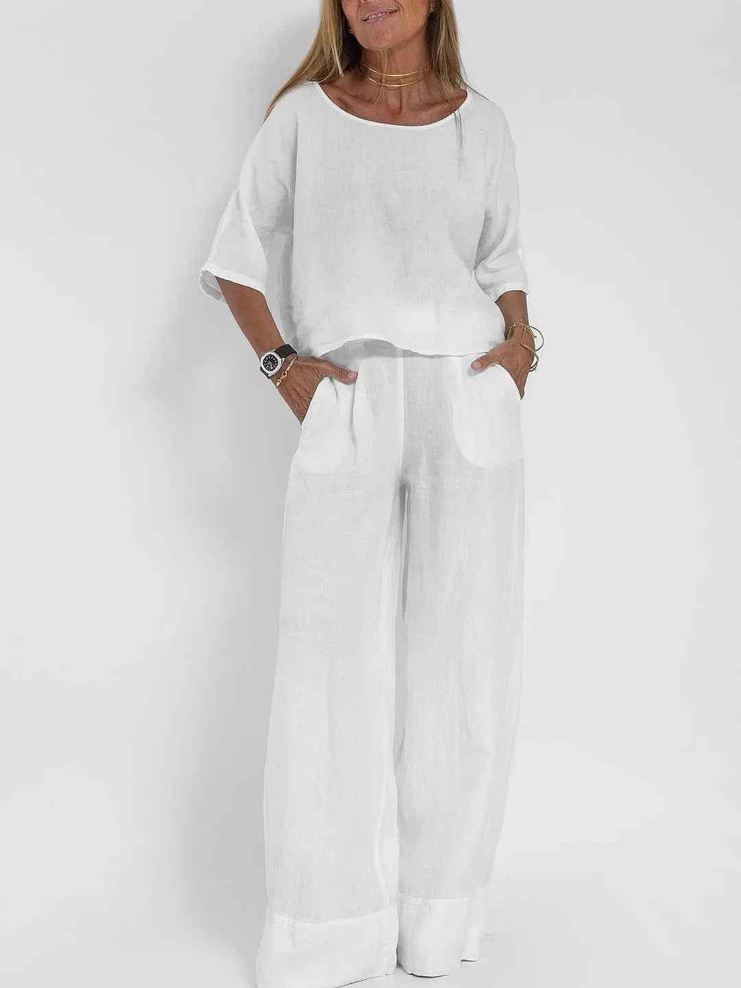 Wide-Leg Two-Piece Set