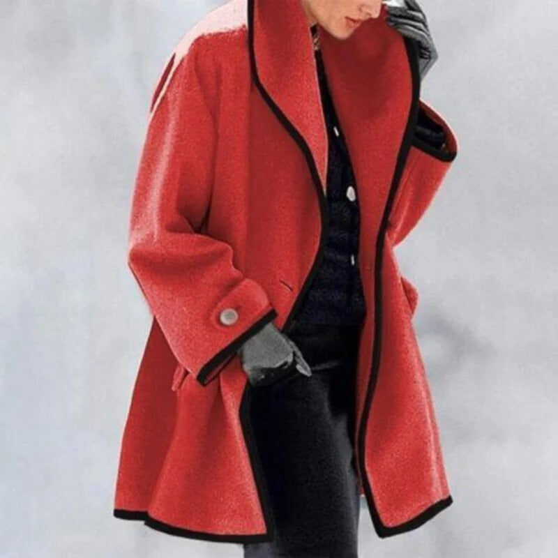Fall Contrast Trim Coat