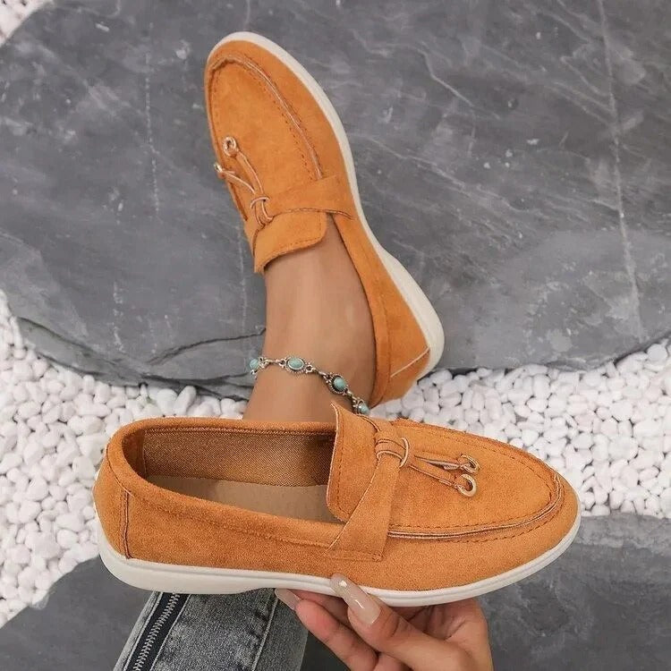 Slip-On Loafers with Decorative Ties
