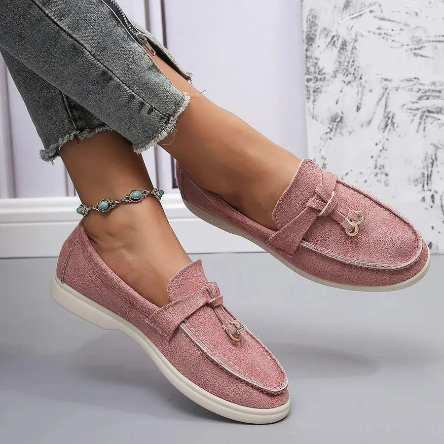 Slip-On Loafers with Decorative Ties