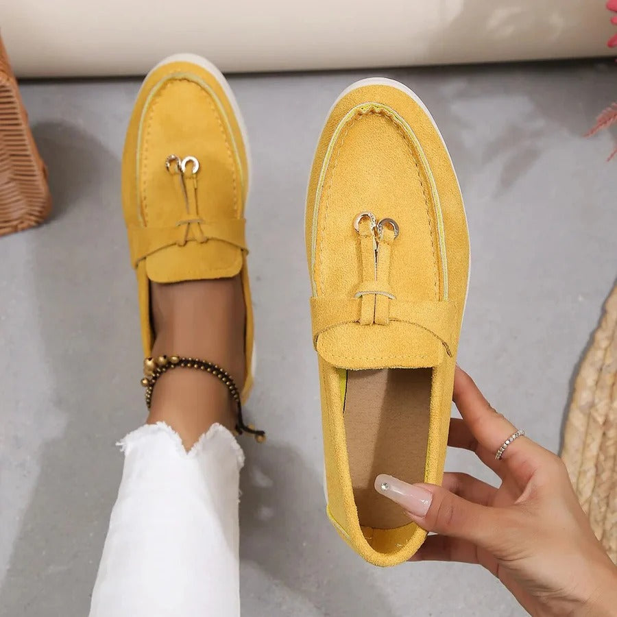 Slip-On Loafers with Decorative Ties