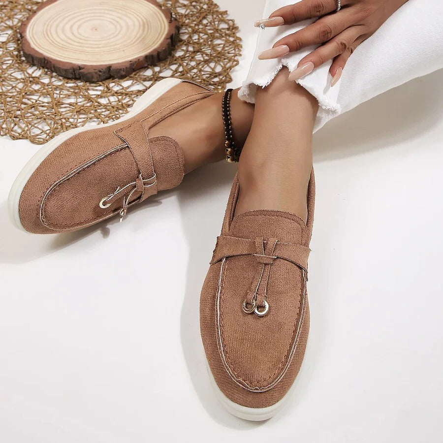 Slip-On Loafers with Decorative Ties