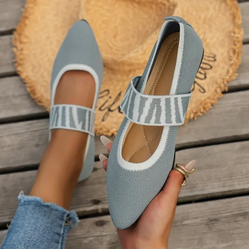 Checker Knit Flats