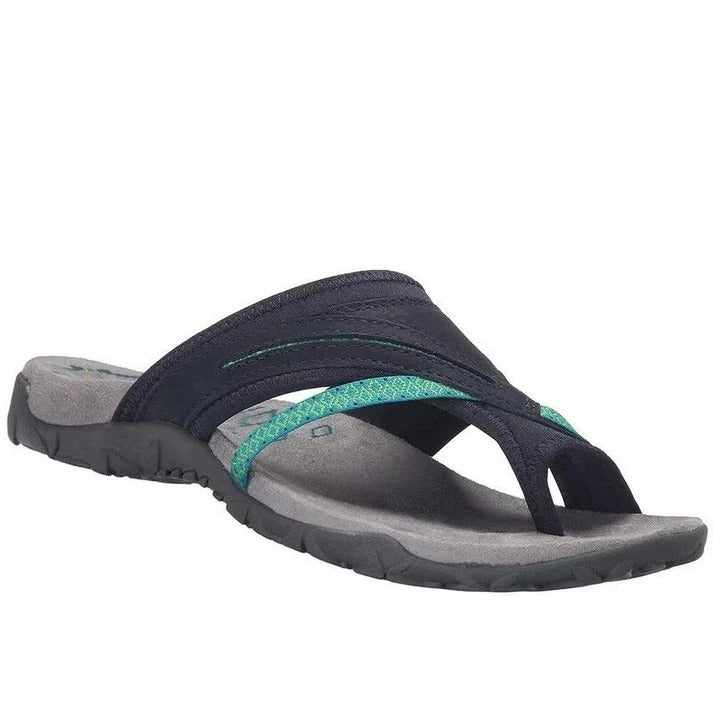 Crossband Toe-Loop Sandals