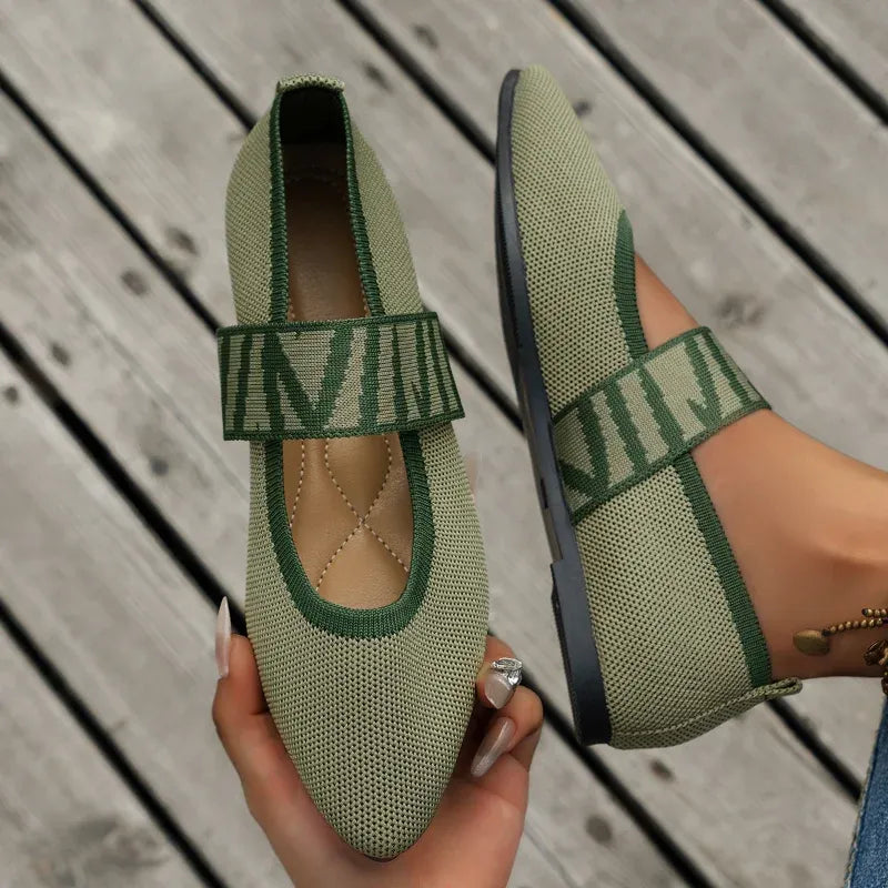Checker Knit Flats