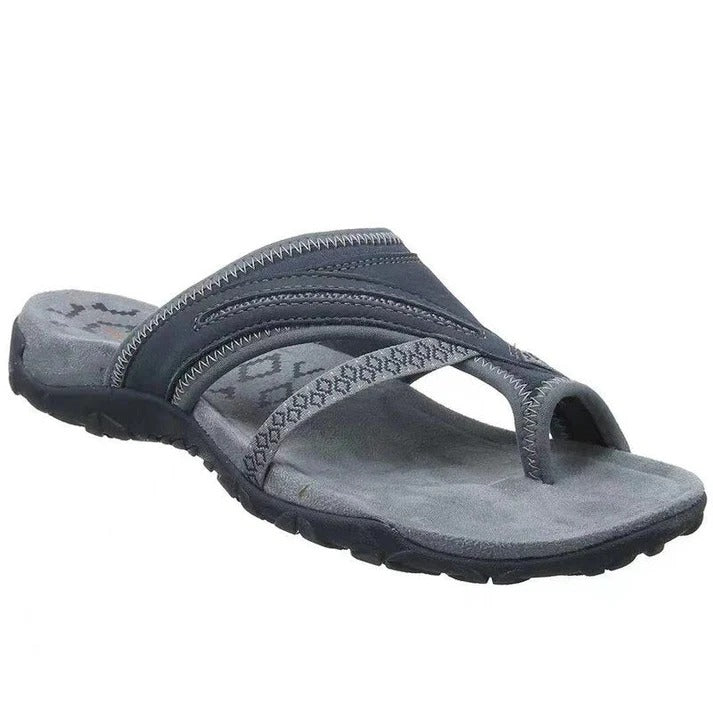 Crossband Toe-Loop Sandals