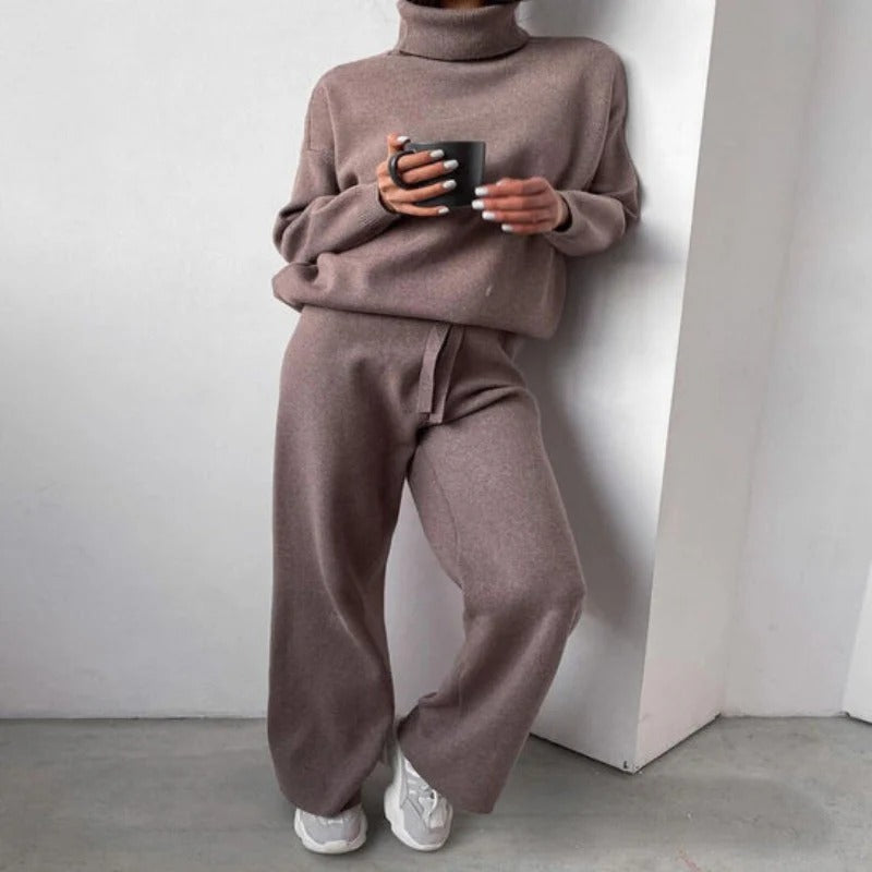 Turtleneck Knit Lounge Set