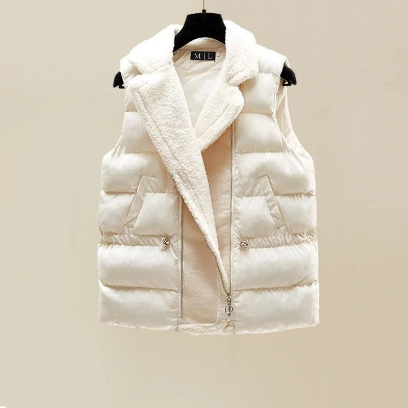 Three-Piece Knit and Puffer Vest Set