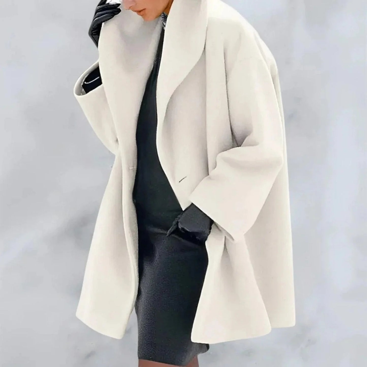 Wide Lapel Open Coat