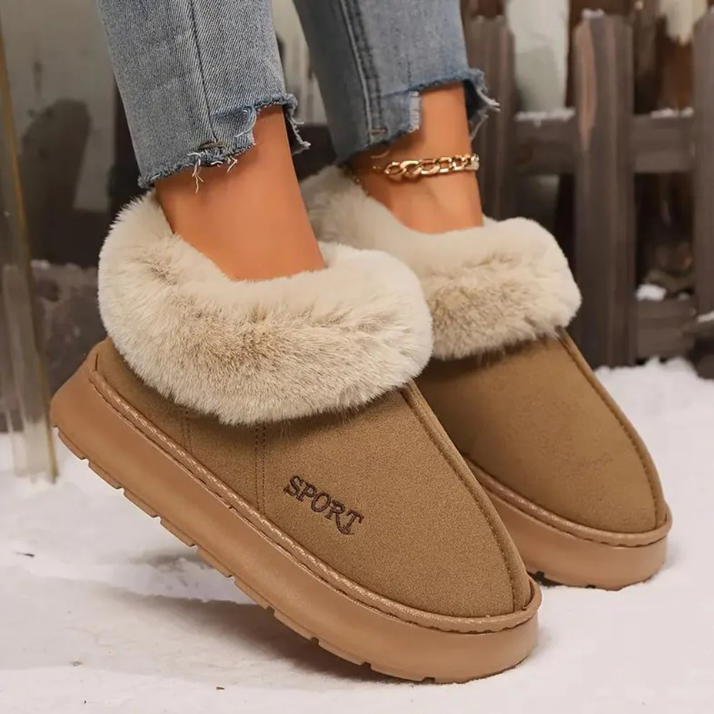 Fall Shearling-Lined Slip-On Boots