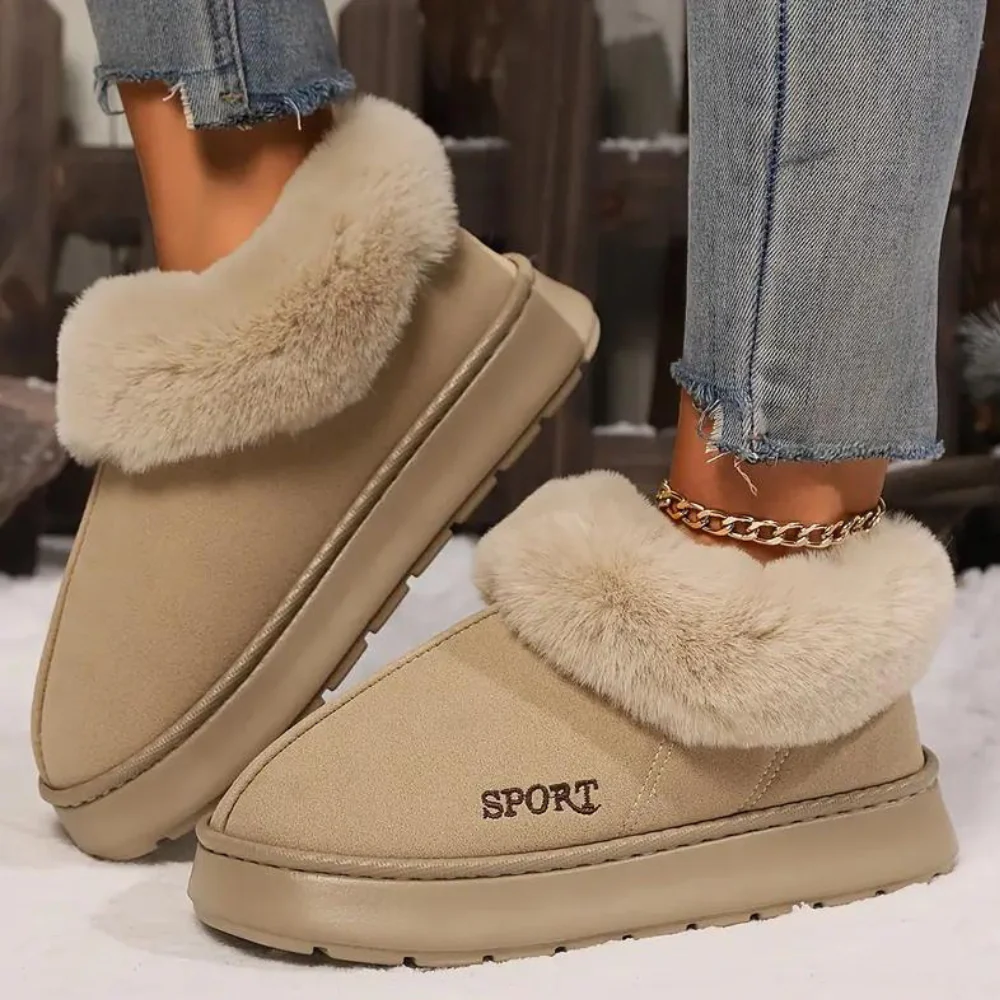 Fall Shearling-Lined Slip-On Boots