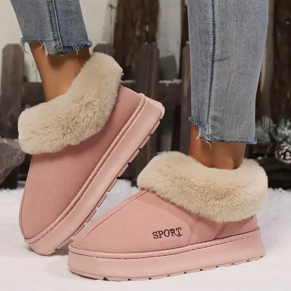Fall Shearling-Lined Slip-On Boots