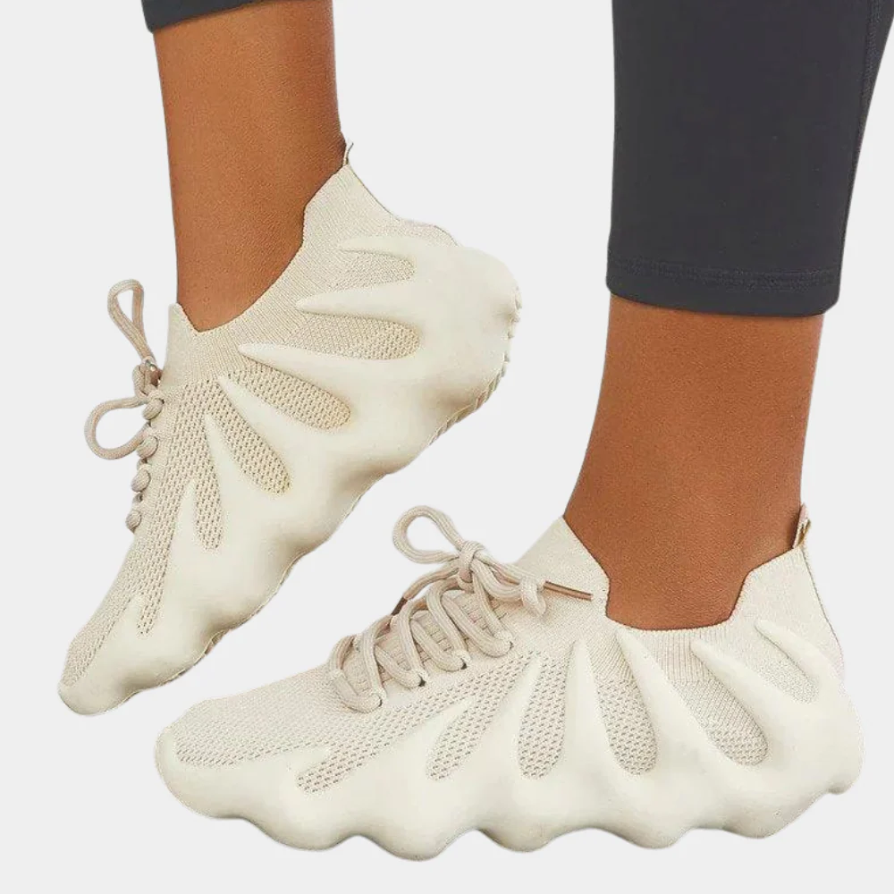 Wave Sole Knit Sneakers