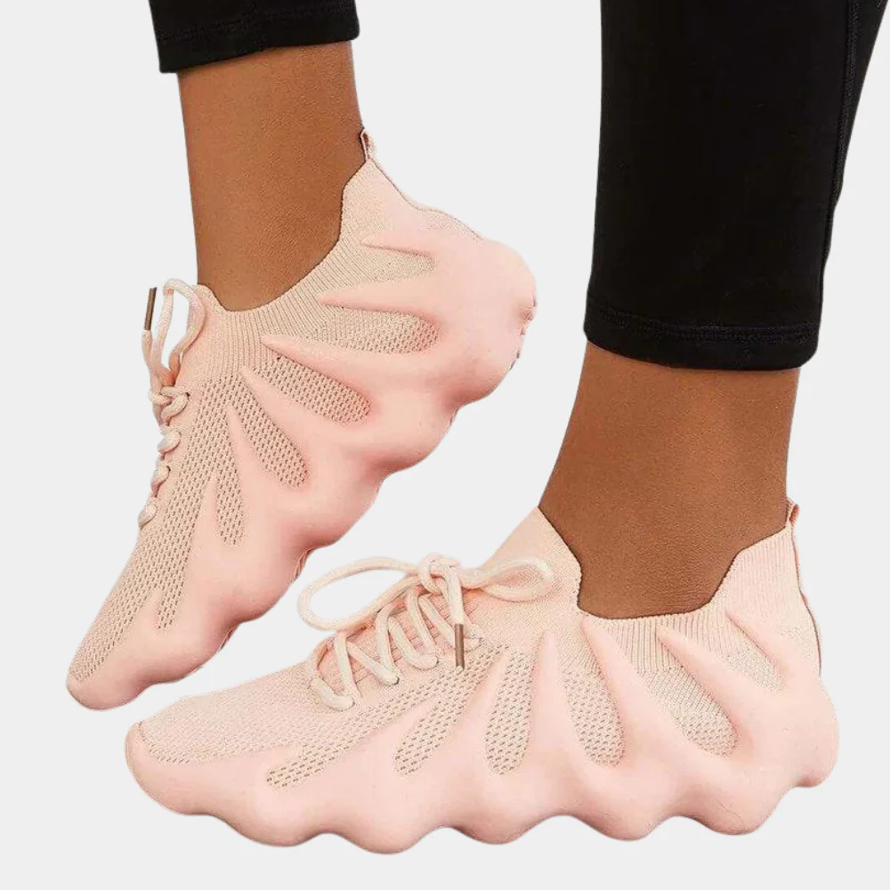 Wave Sole Knit Sneakers