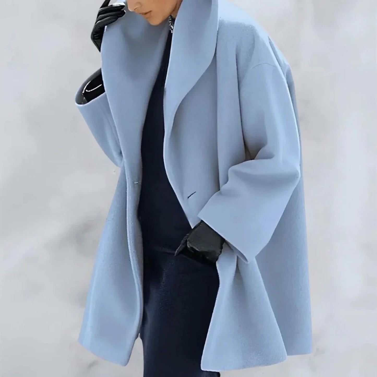 Wide Lapel Open Coat