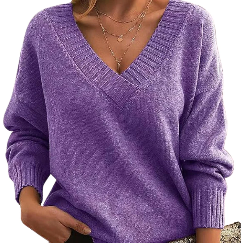 Fall Deep V-Neck Sweater