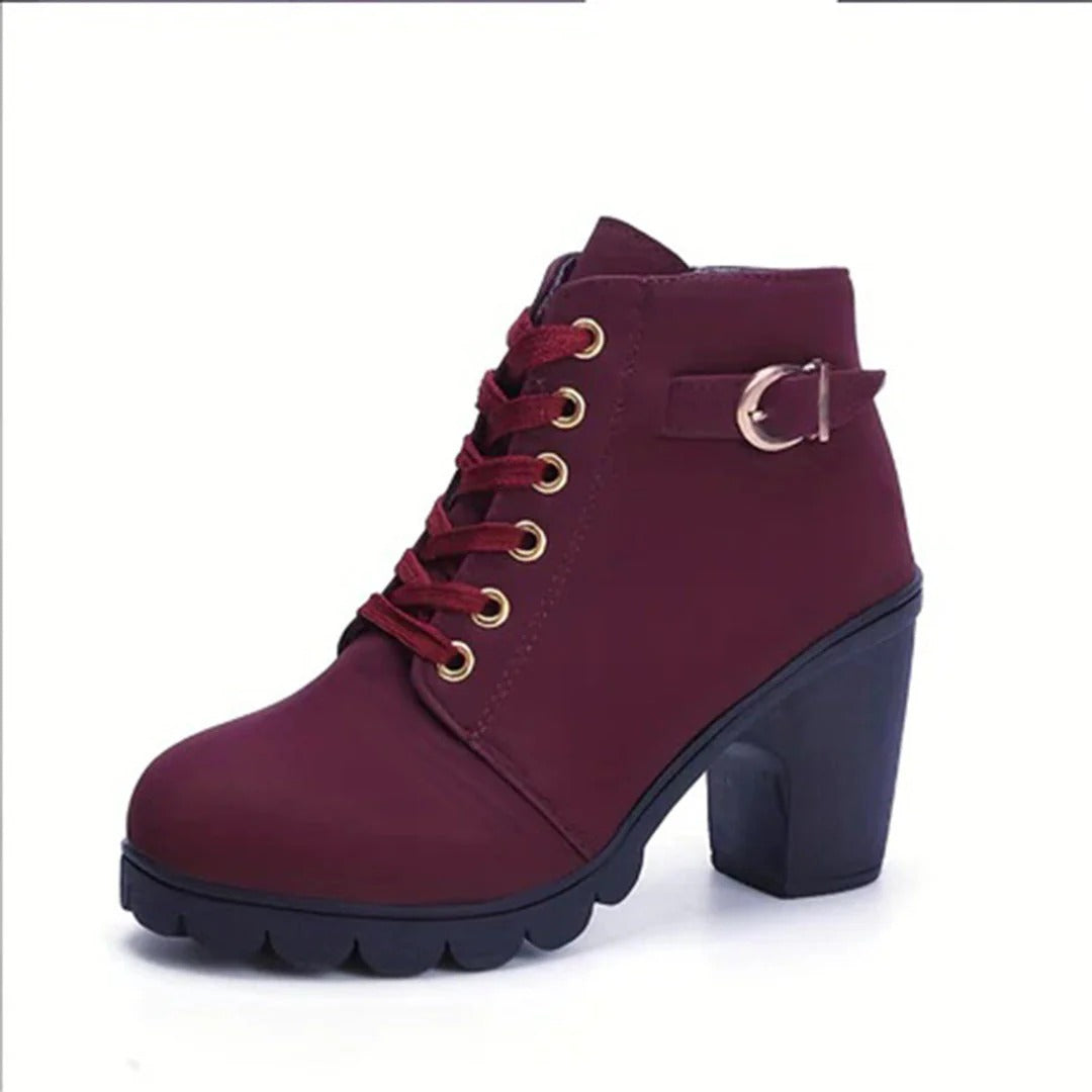 Fall Lace-Up Block Boots