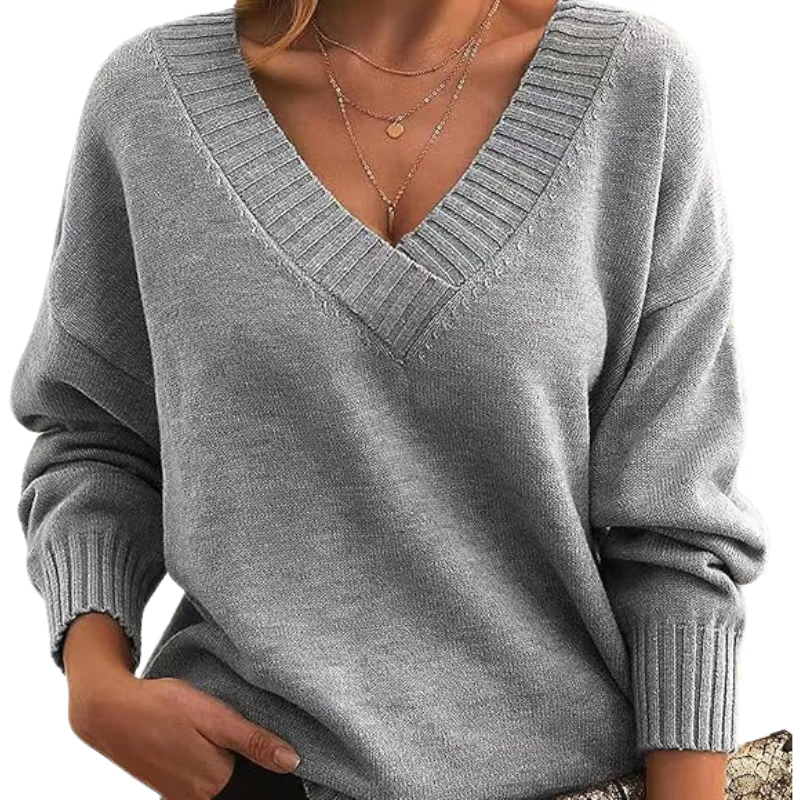 Fall Deep V-Neck Sweater