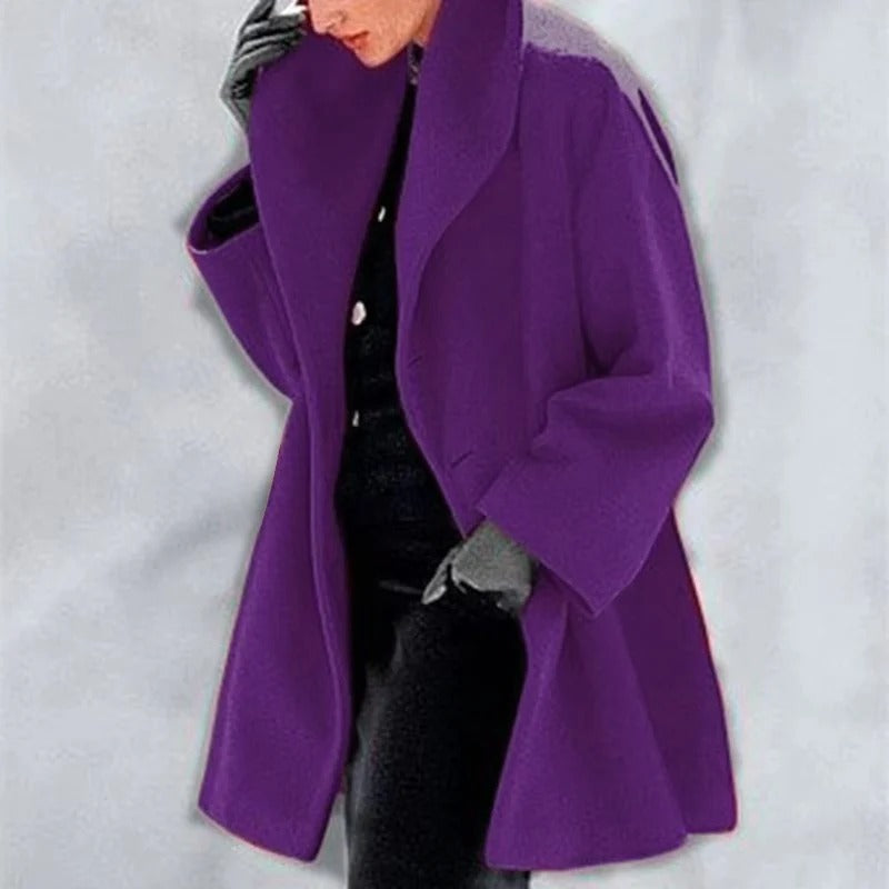 Wide Lapel Open Coat