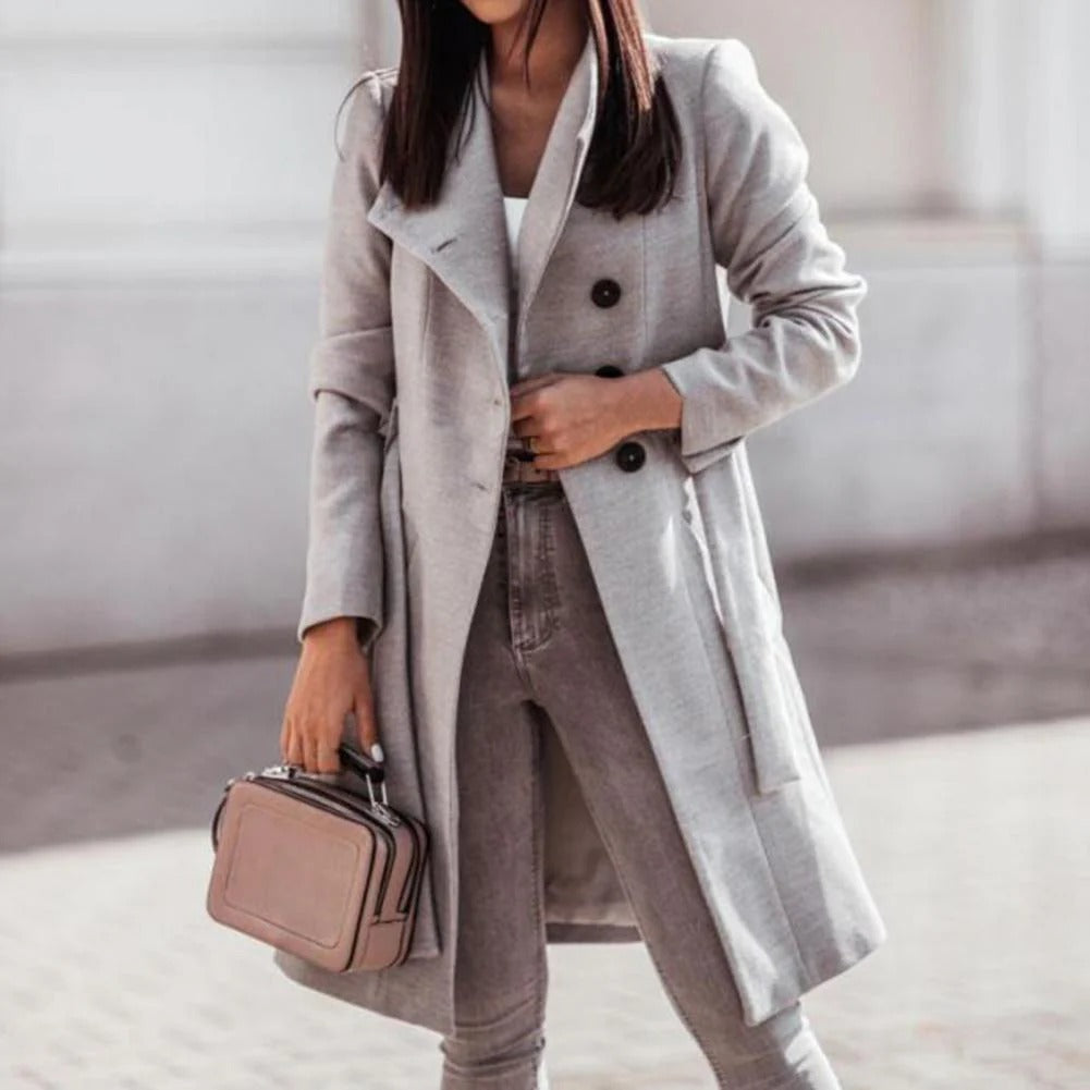 Double-Breasted Long Coat