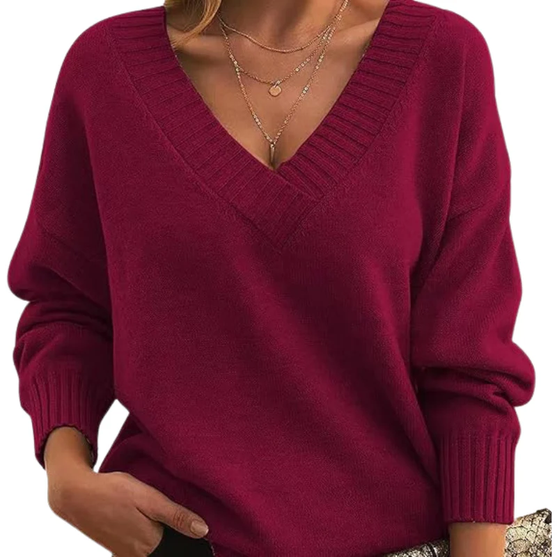 Fall Deep V-Neck Sweater