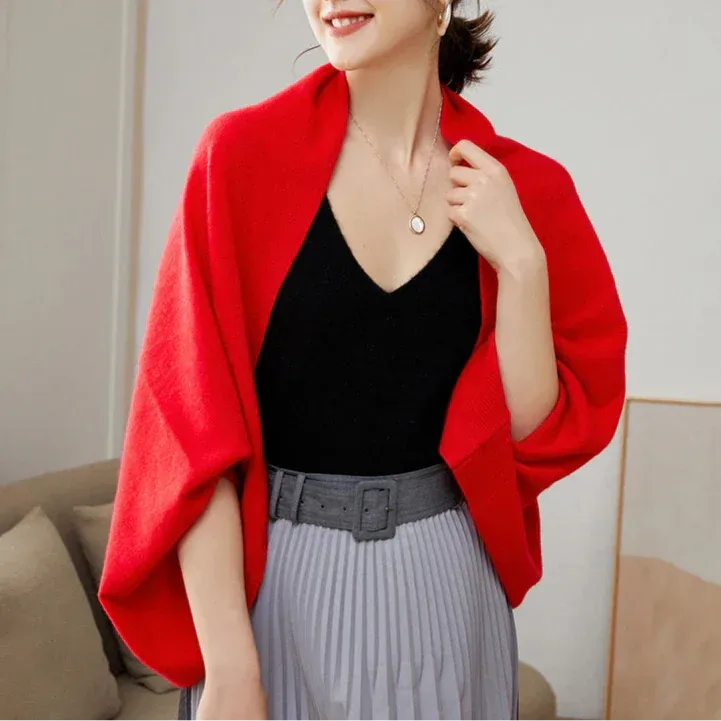 Draped Open Cardigan