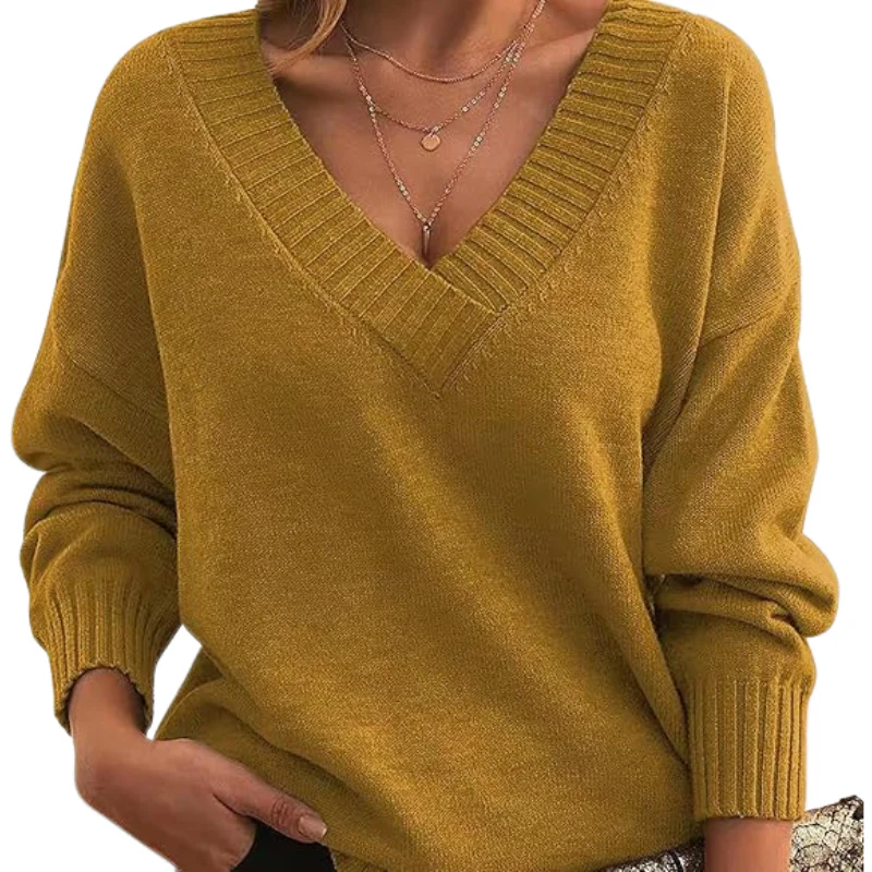 Fall Deep V-Neck Sweater