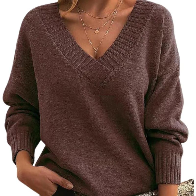 Fall Deep V-Neck Sweater